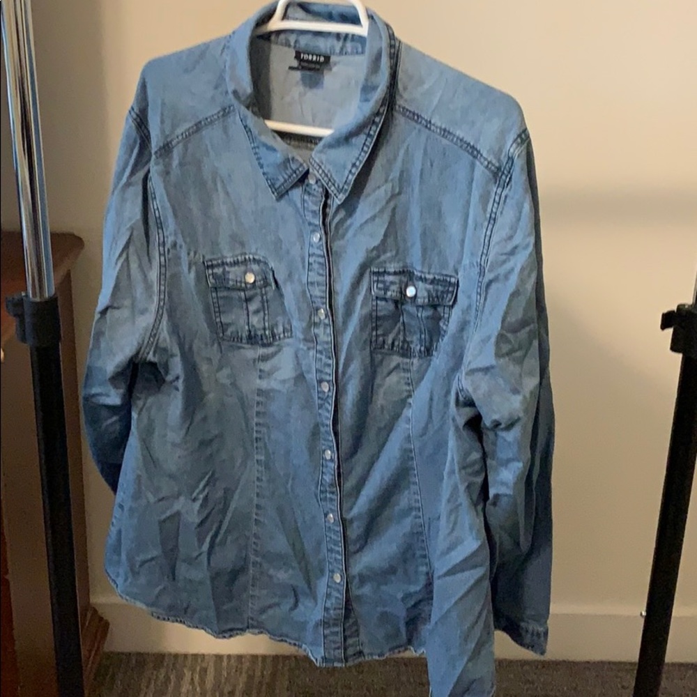 Torrid denim top